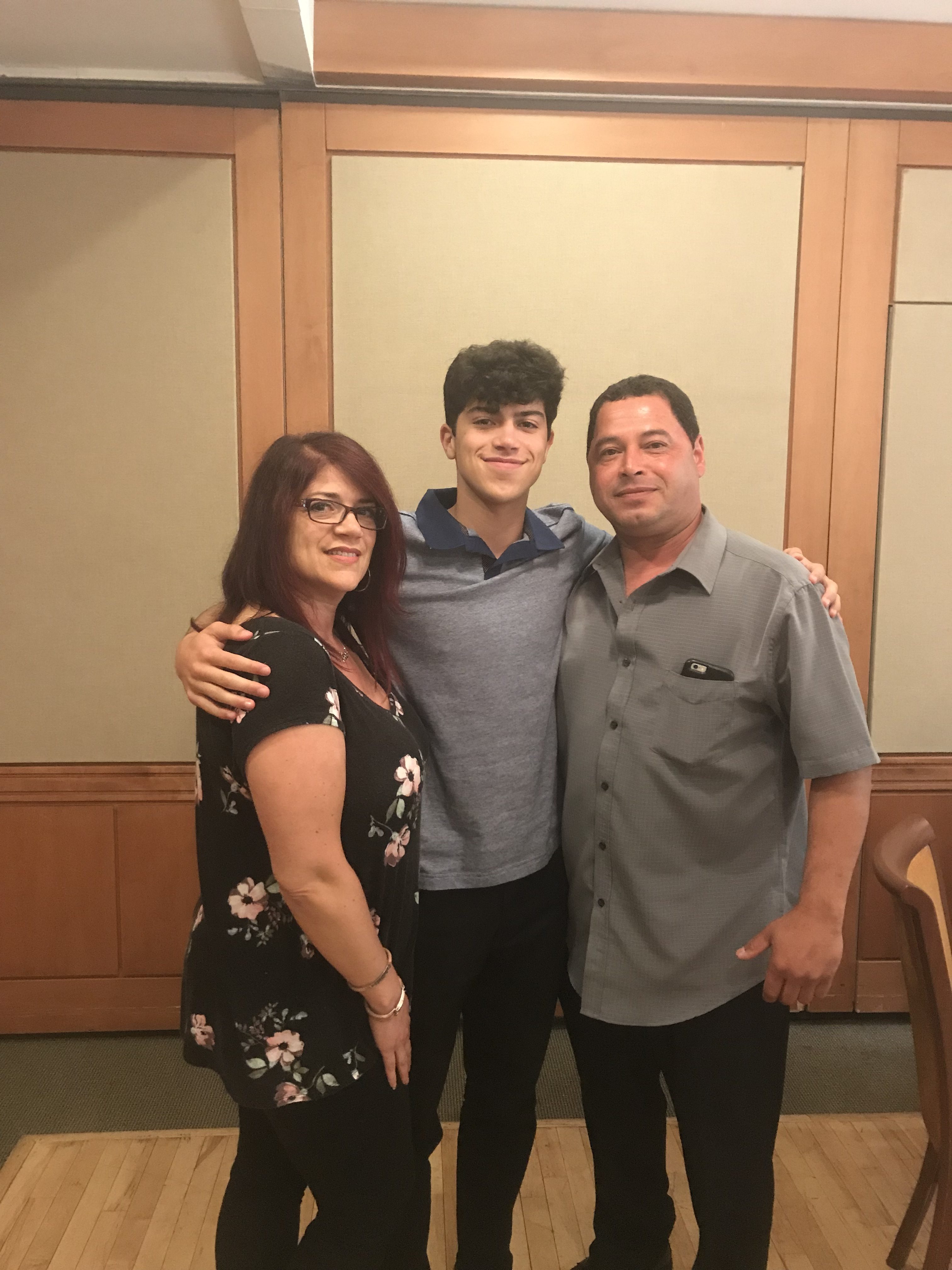 Rafael and his parents Rafael and his parents